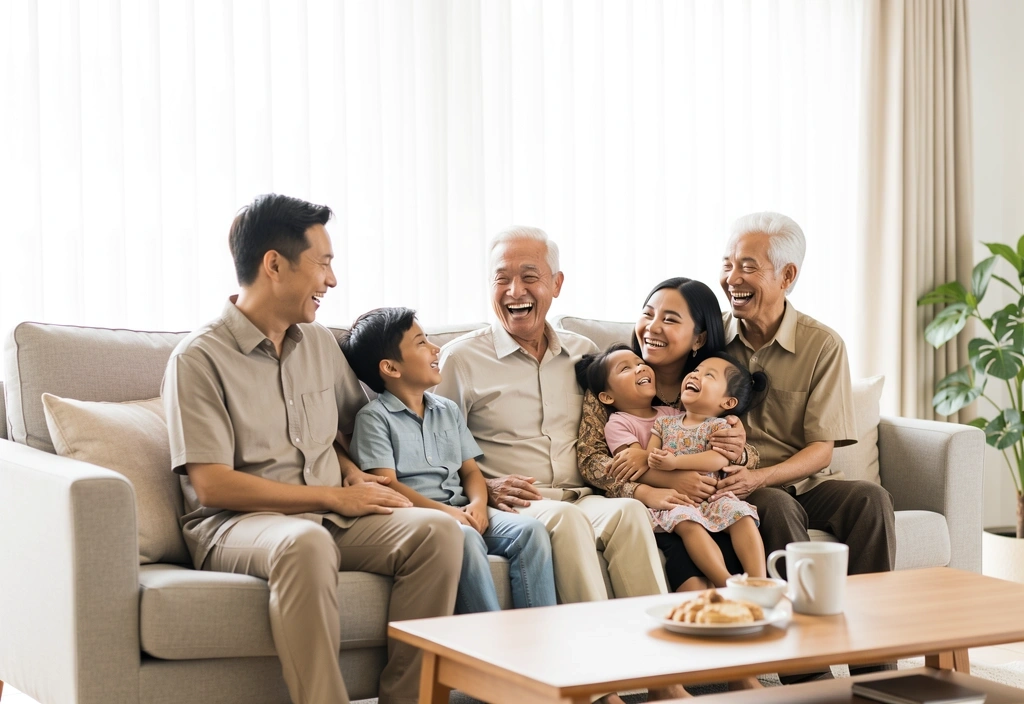 Kebahagiaan keluarga dengan mata sehat